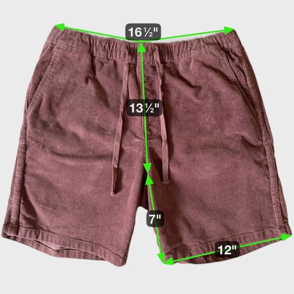 Katin Corduroy Local Short Brown Men's Large Drawstring Pockets Casual Comfort - Picture 11 of 11